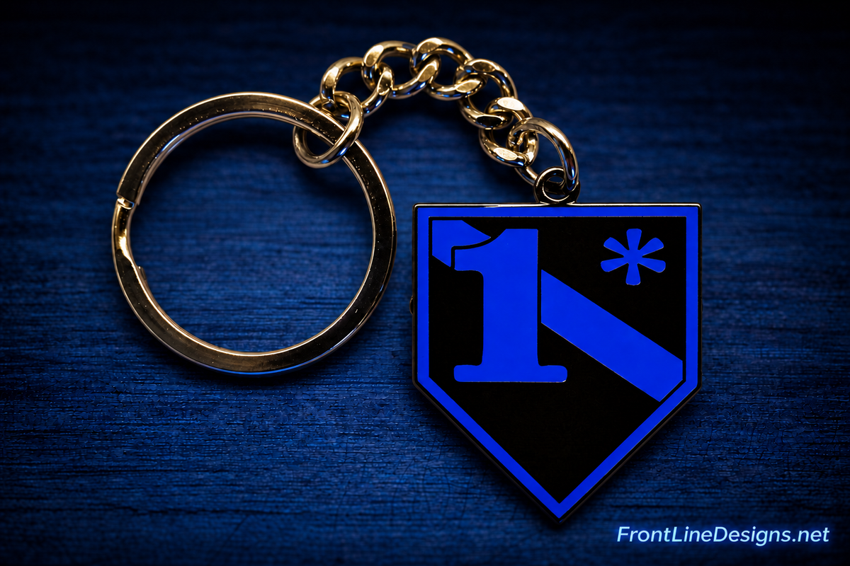 1* Blue Line Keychain