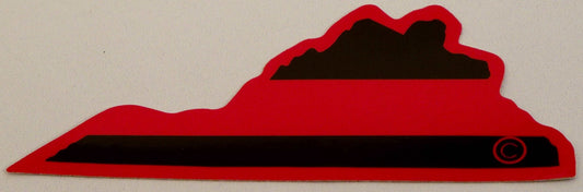 Virginia State Red Line Decal-FrontLine Designs, LLC 
