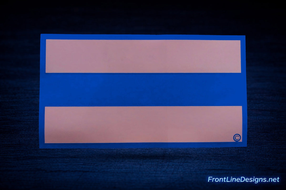 Blue Line Breast Cancer Awareness Reflective Decal — FrontLine Designs