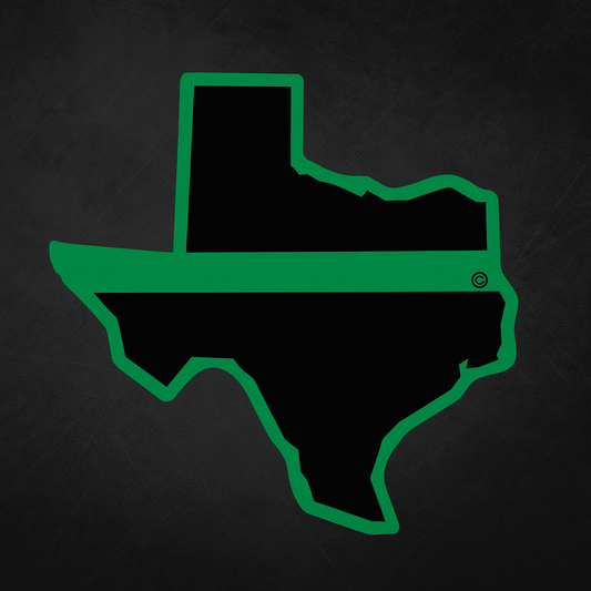 Texas State Green Line Decal