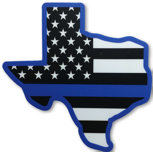 Texas US State Blue Line Decal - FrontLine Designs, LLC 