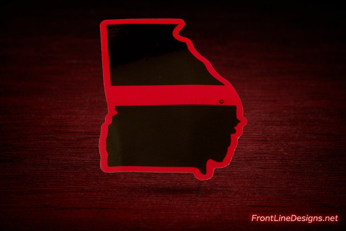 Georgia State Red Line Reflective Decal — FrontLine Designs