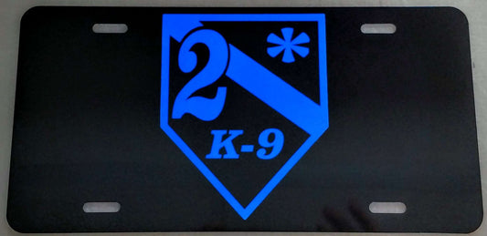 2* K-9 Reflective License Plate-FrontLine Designs, LLC 
