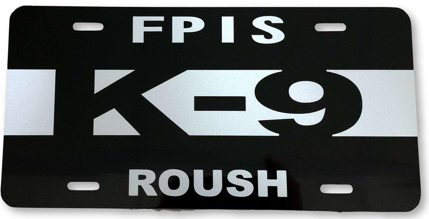 Blue Line K-9 License Plate-FrontLine Designs, LLC 