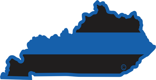 Kentucky State Blue Line Decal-FrontLine Designs, LLC 