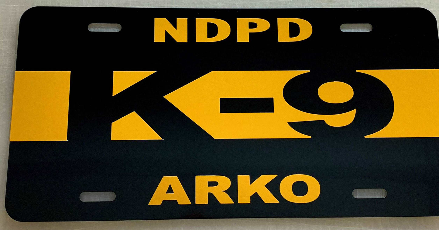K-9 License Plate-FrontLine Designs, LLC 