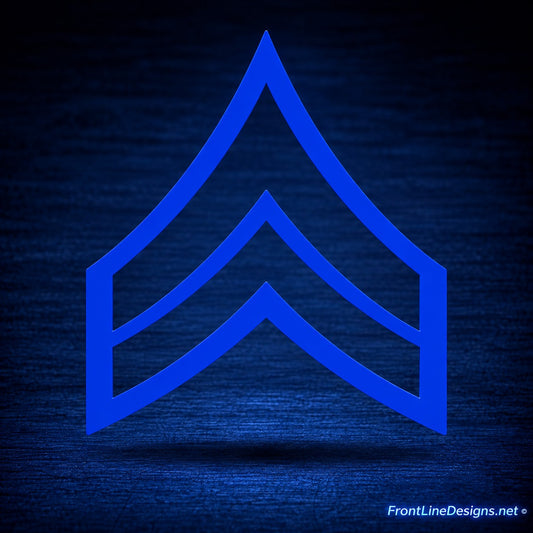 Corporal Rank Reflective Decal