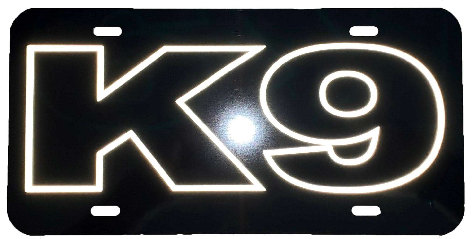 K-9 Outline License Plate-FrontLine Designs, LLC 
