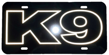 K-9 Outline License Plate-FrontLine Designs, LLC 
