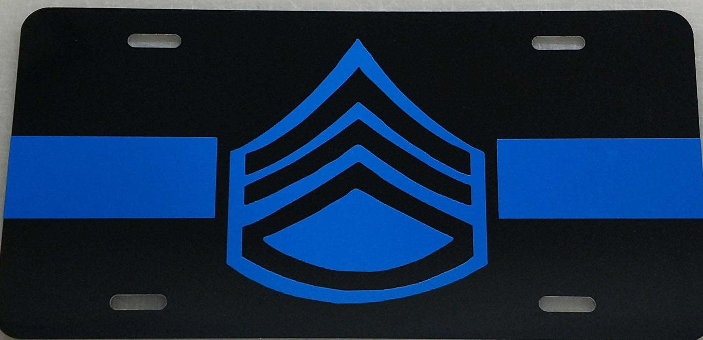 Master Police Sergeant License Plate-FrontLine Designs, LLC 