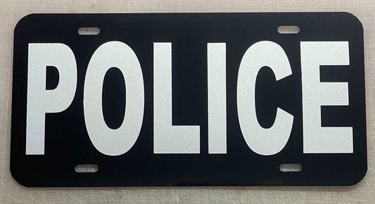 Police Reflective License Plate-FrontLine Designs, LLC 
