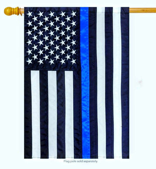 US Blue Line Porch Flag-FrontLine Designs, LLC 