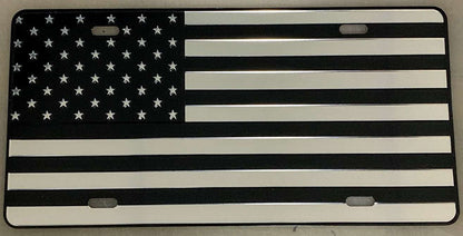 US Flag Line License Plate-FrontLine Designs, LLC 