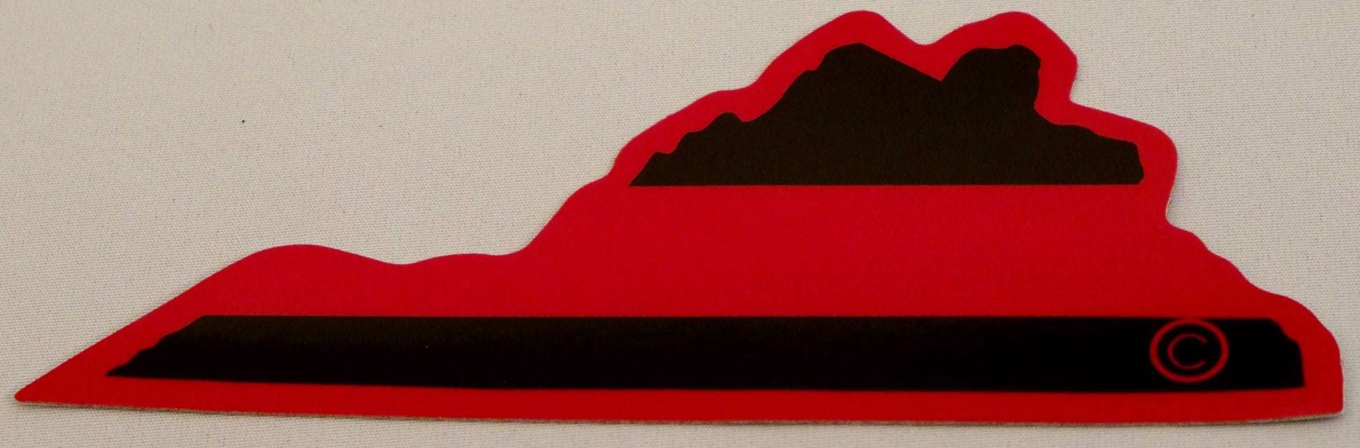 Virginia State Red Line Decal-FrontLine Designs, LLC 