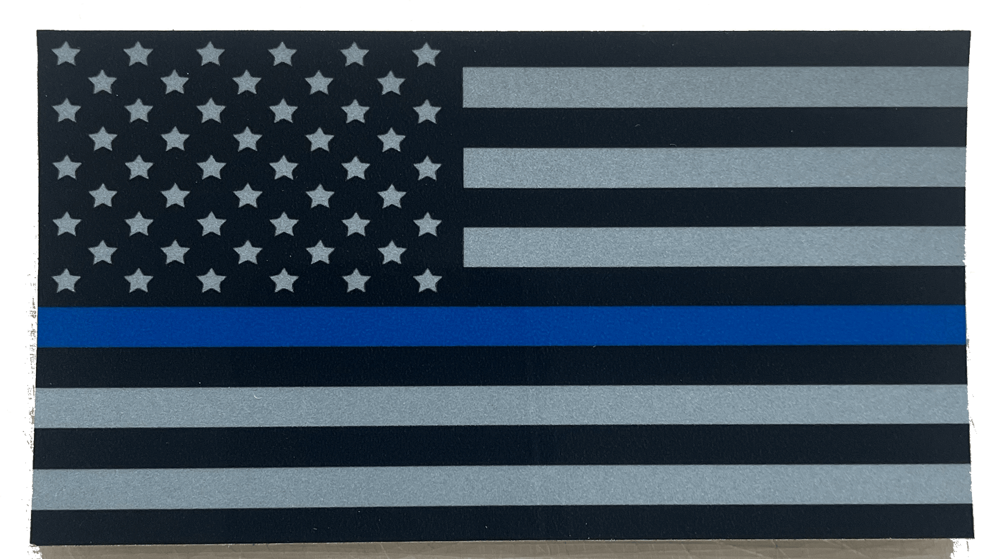 US Flag Blue Line Reflective Decal-FrontLine Designs, LLC 