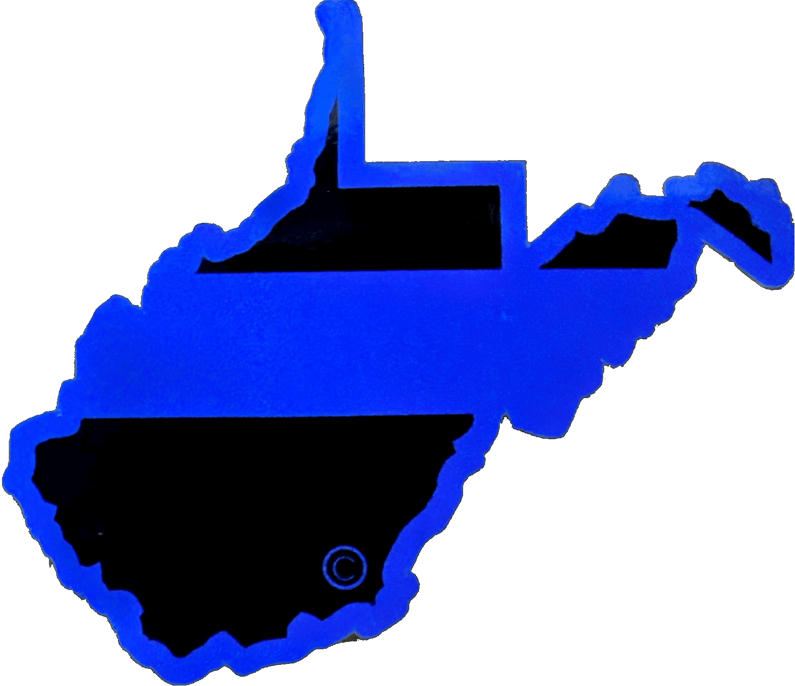 West Virginia State Blue Line Decal-FrontLine Designs, LLC 
