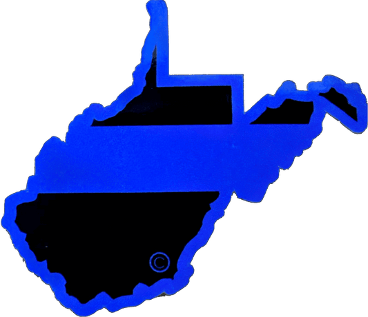 West Virginia State Blue Line Decal-FrontLine Designs, LLC 