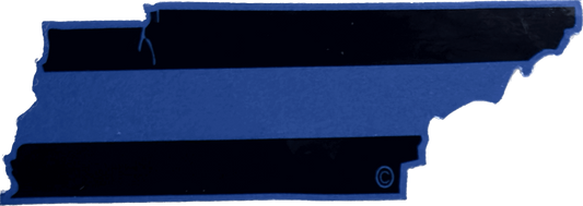 Tennessee State Blue Line Decal-FrontLine Designs, LLC 