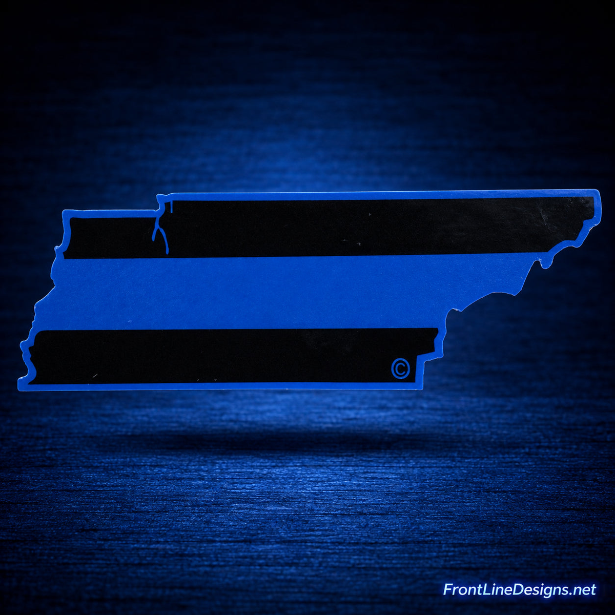 Tennessee State Blue Line Decal — FrontLine Designs