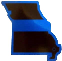 Missouri State Blue Line Decal-FrontLine Designs, LLC 