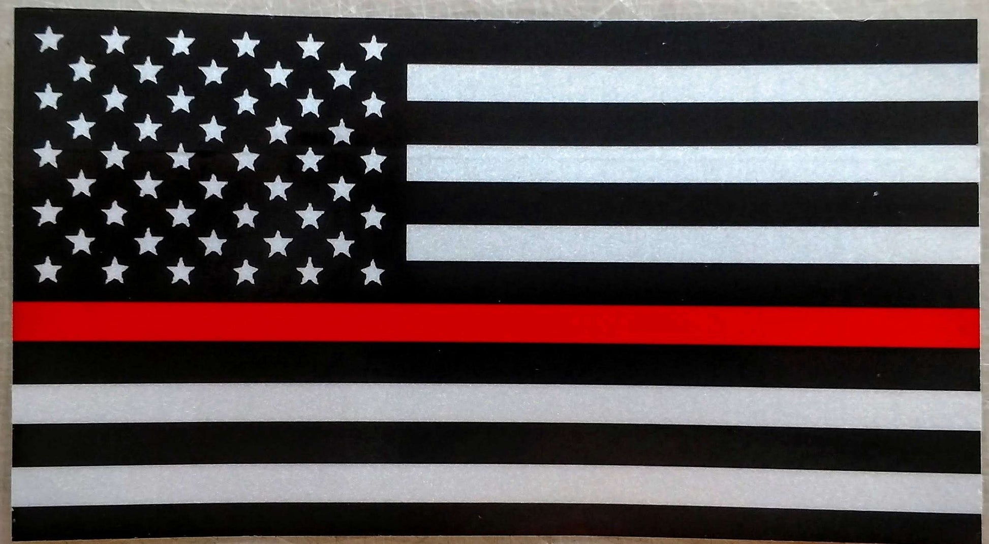 Red Line US Flag Reflective Decal-FrontLine Designs, LLC 