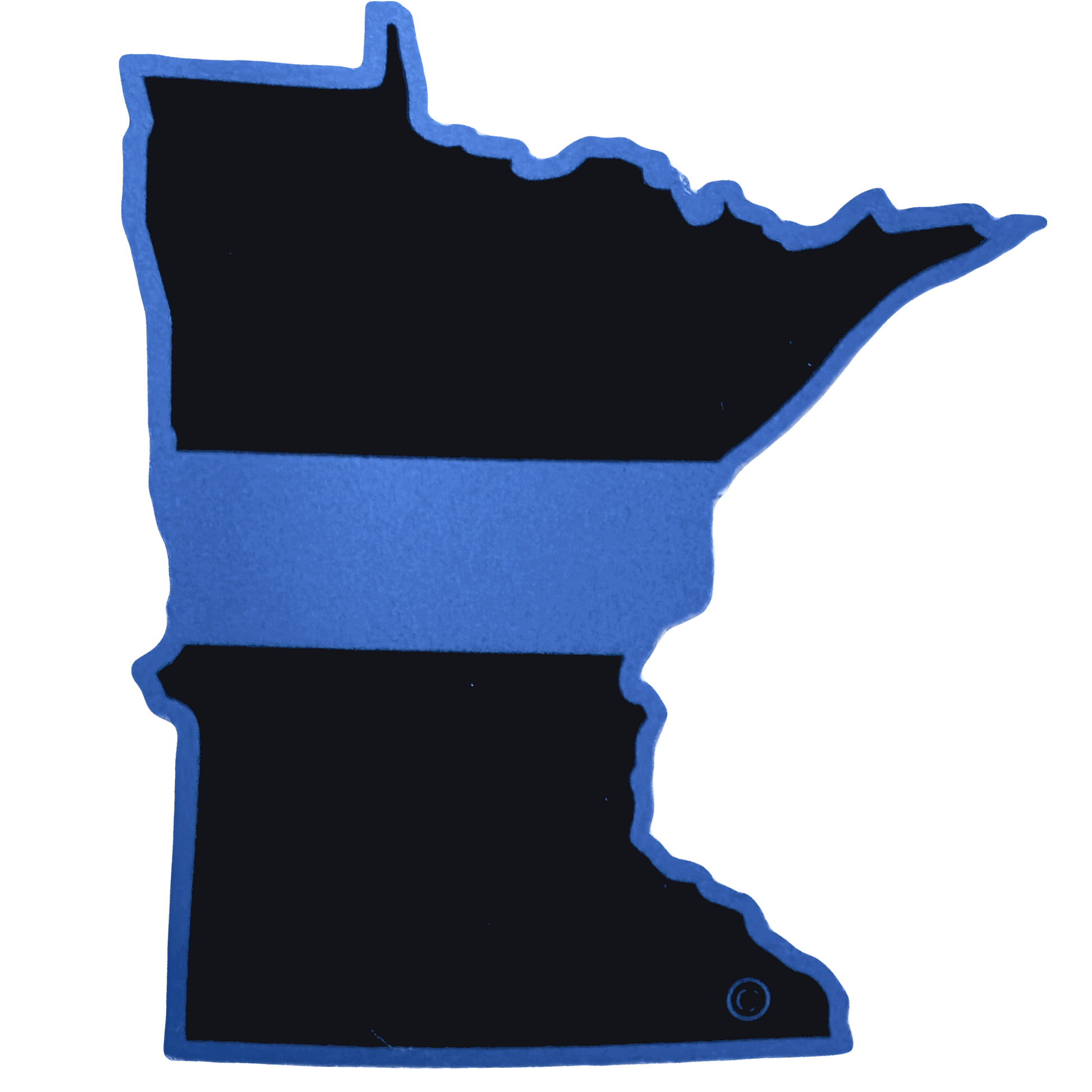 Minnesota State Blue Line Decal-FrontLine Designs, LLC 