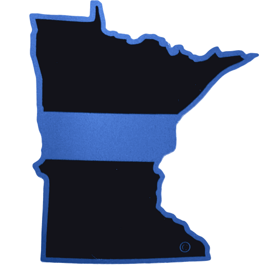 Minnesota State Blue Line Decal-FrontLine Designs, LLC 