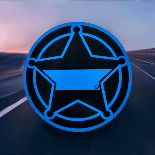5-Point Blue Line Sheriff's Deputy Decal-FrontLine Designs, LLC 
