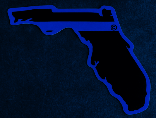 Florida State Blue Line Decal-FrontLine Designs, LLC 
