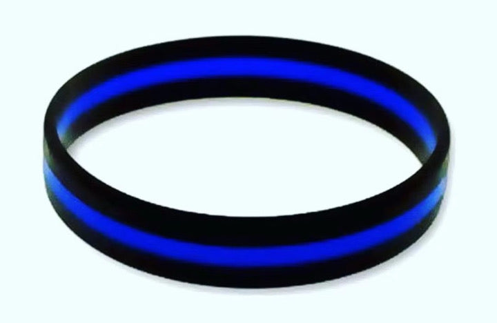 Blue Line Silicone Bracelet-FrontLine Designs, LLC 