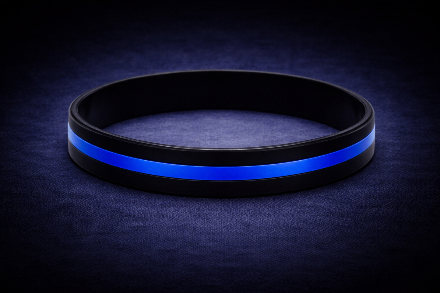 Blue Line Silicone Bracelet