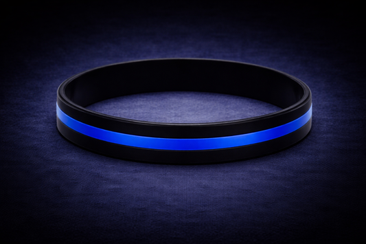 Blue Line Silicone Bracelet
