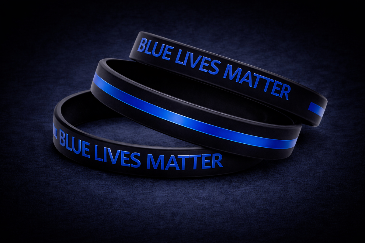 Blue Line Silicone Bracelet *BLUE LIVES MATTER*-FrontLine Designs, LLC 