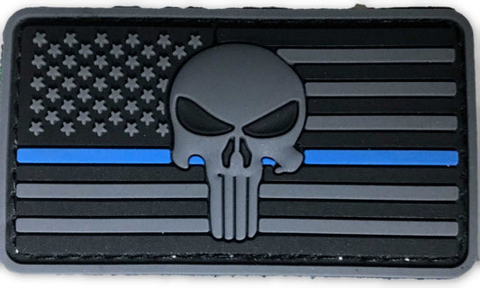 US Flag Punisher 2 dimensional PVC patch - FrontLine Designs, LLC 