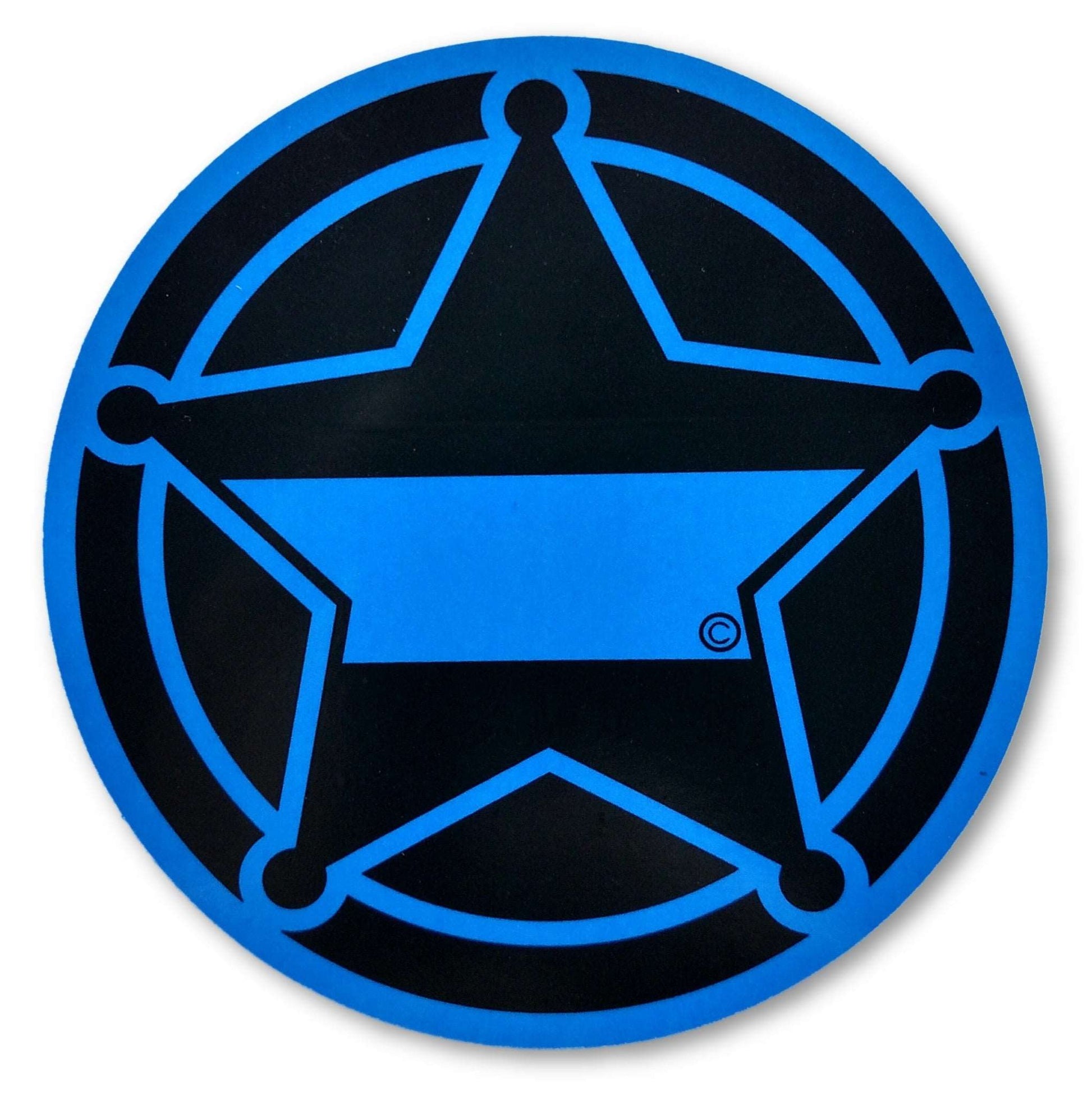 5-Point Blue Line Sheriff's Deputy Decal-FrontLine Designs, LLC 