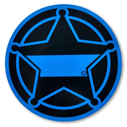 5-Point Blue Line Sheriff's Deputy Decal-FrontLine Designs, LLC 
