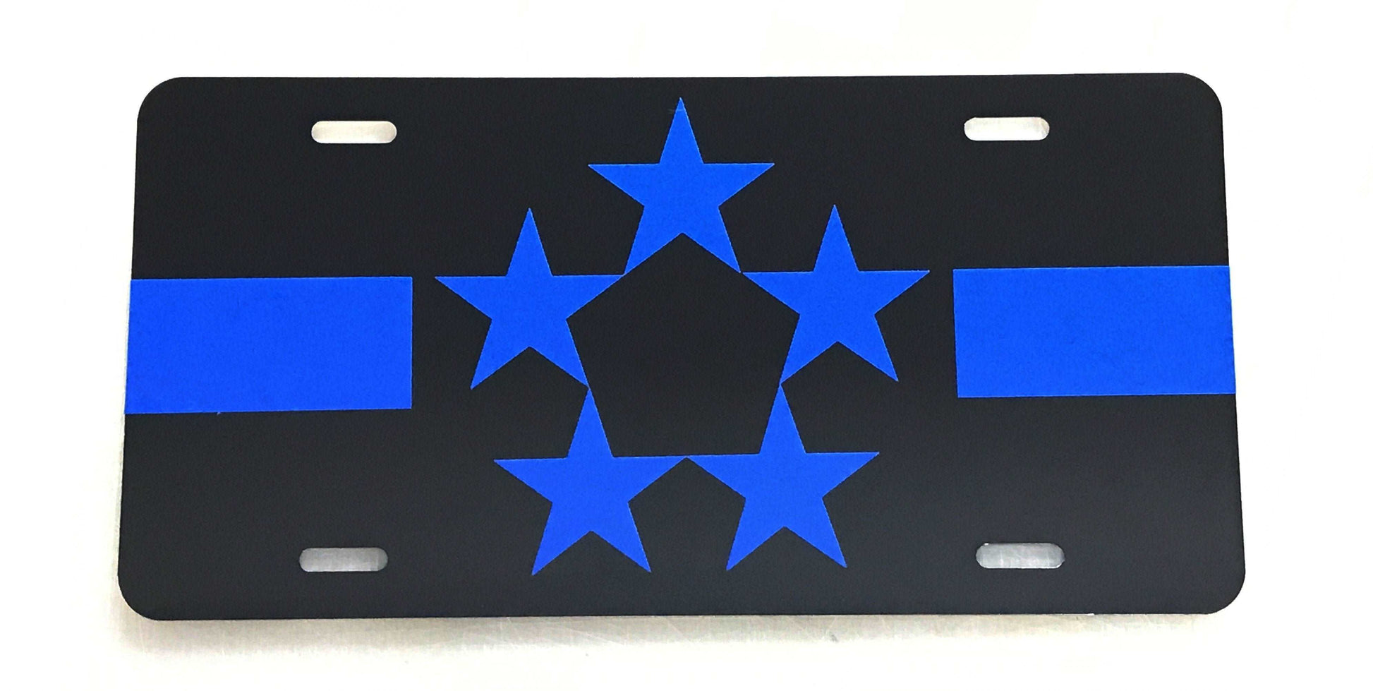 Blue Line Chief License Plate-FrontLine Designs, LLC 