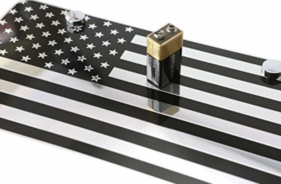 US Flag Line License Plate - FrontLine Designs, LLC 