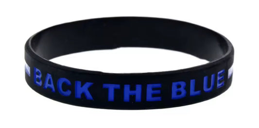 Blue Line Silicone Bracelet *BACK THE BLUE*
