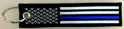 US Blue Line Embroidered Key Chain