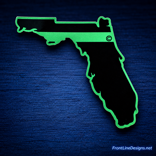 Florida State Green Line reflective decal – FrontLine Designs