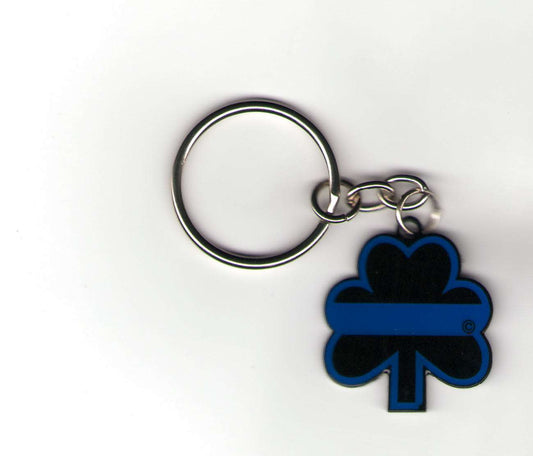 Blue Line Shamrock Keychain - FrontLine Designs, LLC 