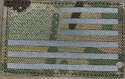 US Flag Patch Multicam Reflective