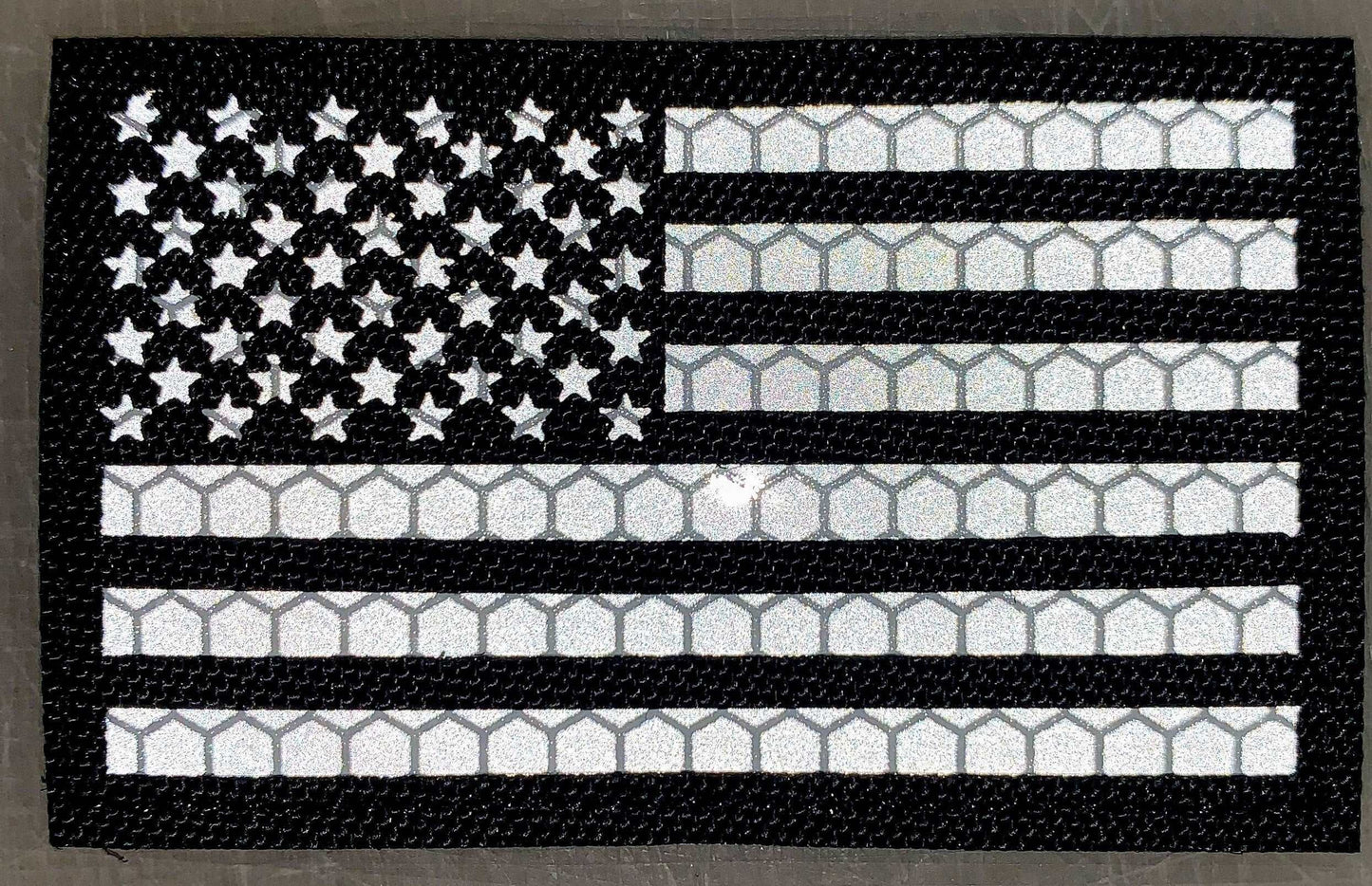 US Flag Red Line Reflective Patch
