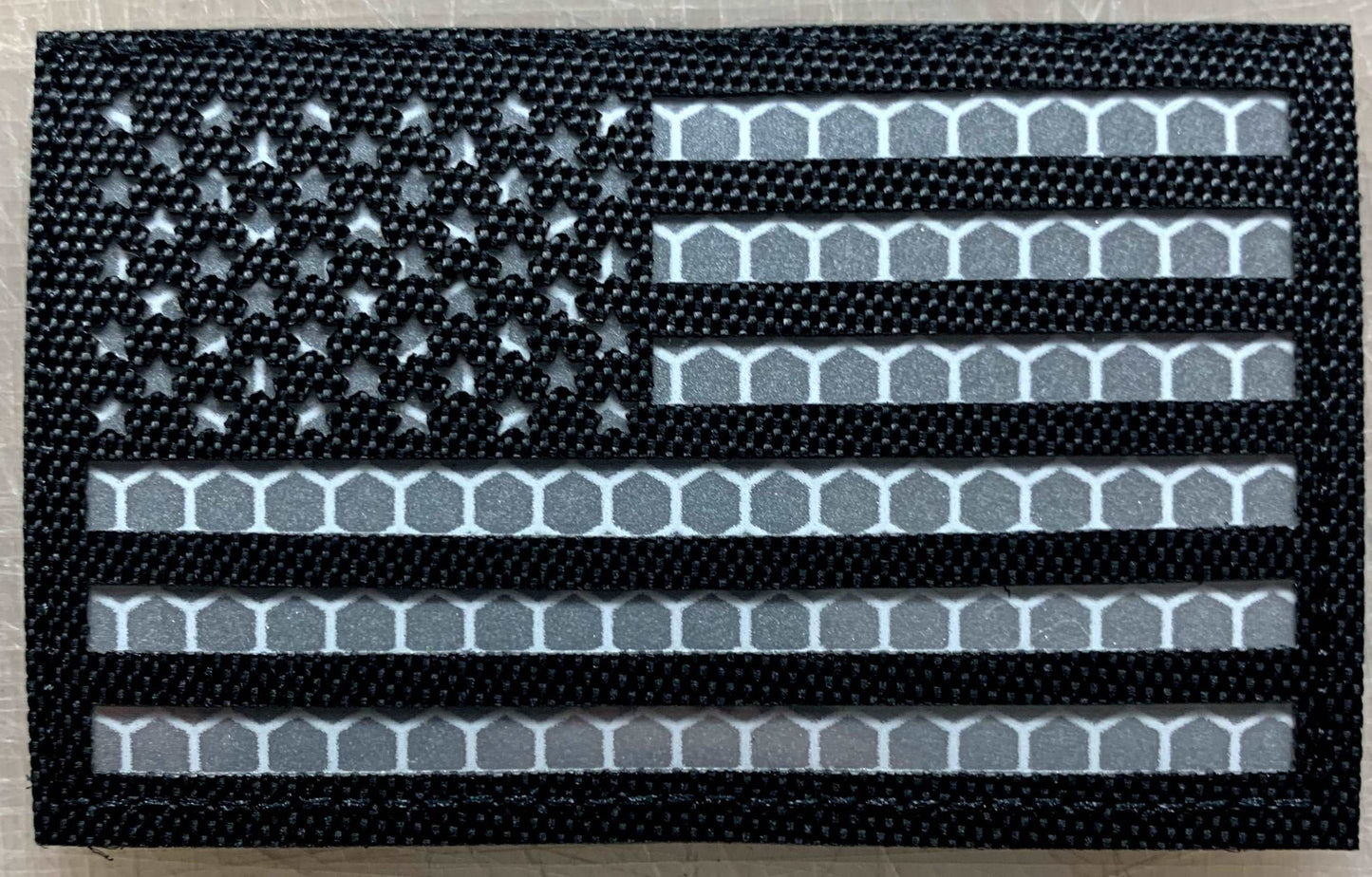 US Flag Red Line Reflective Patch