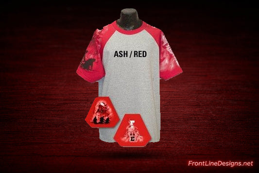 Red Fire Theme Raglan Shirt – Closeout