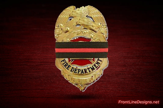 Red Line Mourning Bands
