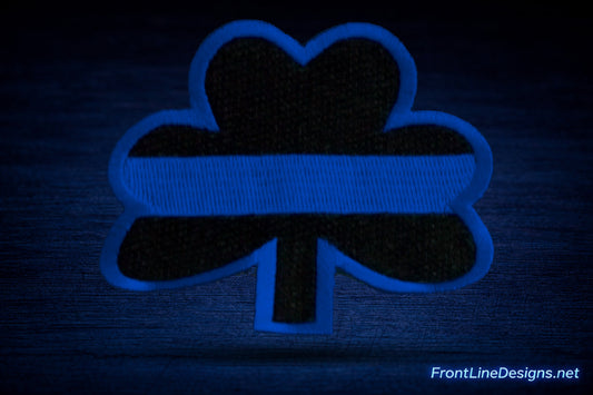 Blue Line Shamrock Patch
