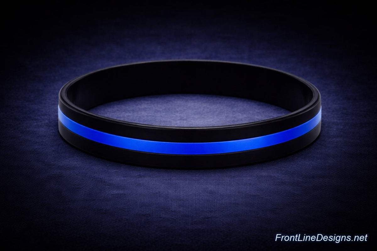 Blue Line Silicone Bracelet