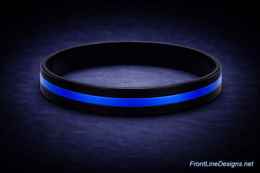 Blue Line Silicone Bracelet